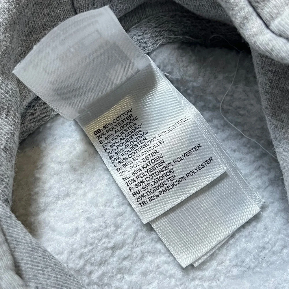 The North Face Hoodie XL Gray Pullover Logo Graphic Fleece Sweatshirt Mens